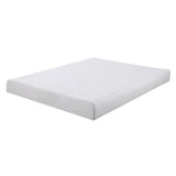 Twin Size Mattress with Patterned Fabric Upholstery, White