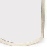 Benzara Contemporary Wooden Wall Mirror with Arched Top and Bottom, Gold BM209103 Gold Solid Wood and Mirror BM209103