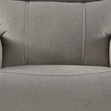 Benzara Fabric Upholstered Metal Frame Power Lift Recliner with Tufted Back, Gray BM209309 Gray Metal and Fabric BM209309
