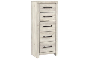 Benzara Grained 5 Drawer Wooden Chest with Bar Pull Handles, Distressed White BM209316 White Wood and Metal BM209316