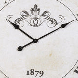 Benzara Round Metal Wall Clock with Roman Numerals, Black and White BM209350 Black and White Metal BM209350