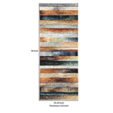 Benzara Plank Style Rectangular Wood and Metal Wall Decor, Multicolor BM209353 Multicolor Wood and Metal BM209353