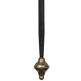 Benzara Wood and Metal Wall Sconce with Key Hole Bracket Hanger, Gold and Black BM209392 Black and Gold Wood and Metal BM209392