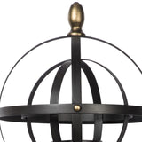 Benzara Wood and Metal Wall Sconce with Key Hole Bracket Hanger, Gold and Black BM209392 Black and Gold Wood and Metal BM209392