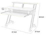 Benzara Rectangular Top Computer Desk with 1 Shelf and 1 Cupholder,Black and Yellow BM209624 Black and Yellow Metal, MDF, Veneer BM209624