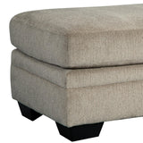 Benzara Contemporary Wooden Ottoman with Fabric Upholstery, Gray BM209706 Gray Wood and Fabric BM209706