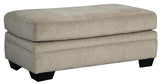 Benzara Contemporary Wooden Ottoman with Fabric Upholstery, Gray BM209706 Gray Wood and Fabric BM209706