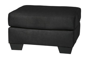 Benzara Wooden Ottoman with Fabric Upholstery and Padded Seating, Black BM209714 Black Wood and Fabric BM209714