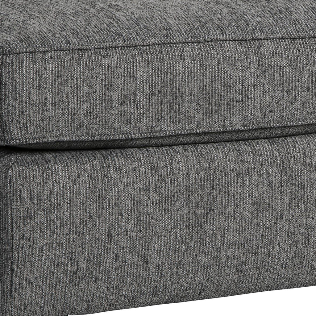 Benzara Square Wooden Ottoman with Textured Upholstery and Tapered Legs, Gray BM209716 Gray Wood and Fabric BM209716