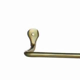 Benzara 32 Inch Tubular Metal Wall Mounting Bar Hanger, Brass BM209864 Brass Metal BM209864