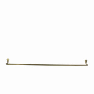 Benzara 32 Inch Tubular Metal Wall Mounting Bar Hanger, Brass BM209864 Brass Metal BM209864