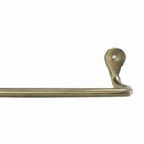 Benzara 32 Inch Tubular Metal Wall Mounting Bar Hanger, Brass BM209864 Brass Metal BM209864