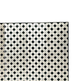 Benzara 4 Panel Wooden Screen with Diamond Motif Print, Black and Silver BM210109 Black and Silver Solid Wood BM210109