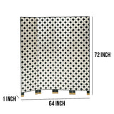 Benzara 4 Panel Wooden Screen with Diamond Motif Print, Black and Silver BM210109 Black and Silver Solid Wood BM210109