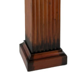 Benzara Transitional Molded Wooden Frame Pedestal Stand, Brown BM210125 Brown Solid Wood BM210125