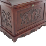 Benzara Engraved Wooden Shoe Cabinet with Drop Down Opening and Metal Hinges, Brown BM210127 Brown Solid Wood BM210127