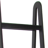 Benzara 5 Tier Wooden Storage Shelf Ladder with Open Back and Sides, Black BM210403 Black Solid Wood BM210403