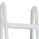 Benzara 5 Tier Wooden Storage Shelf Ladder with Open Back and Sides, White BM210404 White Solid Wood BM210404