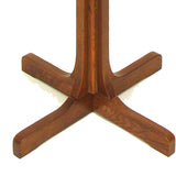 Benzara Wooden Coat Stand with X Frame Base and Metal Hooks, Oak Brown BM210430 Brown Solid Wood and Metal BM210430
