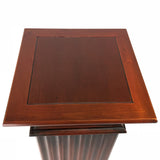 Benzara Transitional Style Square Top Pedestal Stand, Brown BM210444 Brown Solid Wood BM210444