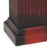 Benzara Transitional Style Square Top Pedestal Stand, Brown BM210444 Brown Solid Wood BM210444