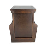 Benzara Transitional Magazine Cabinet with 1 Drawer and 1 Cabinet, Brown BM210454 Brown Solid Wood BM210454