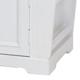 Benzara Transitional Magazine Cabinet with 1 Drawer and 1 Cabinet, White BM210455 White Solid Wood BM210455