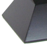 Benzara Contemporary Style Faceted Pedestal with Square Top, Black BM210456 Black Solid Wood BM210456