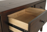 Benzara 2 Drawer Wooden Console Table with Block Feet and Open Bottom Shelf, Brown BM210636 Brown Solid Wood, Veneer, Engineered wood BM210636
