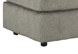 Benzara Fabric Upholstered Rectangular Ottoman with Tubular Legs, Gray BM210733 Gray Solid Wood and Fabric BM210733