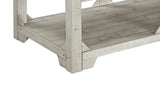 Benzara Farmhouse Wooden Lift Top Cocktail Table with Open Bottom Shelf, White BM210780 White Solid Wood and Metal BM210780