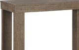 Benzara Rectangular Wooden Sofa Table with Sled Base, Light Brown BM210853 Brown Solid Wood, Veneer and Engineered Wood BM210853