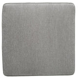 Benzara Square Wooden Oversized Ottoman with Textured Fabric Upholstery, Gray BM210893 Gray Solid Wood and Fabric BM210893