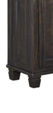 Benzara Wooden Right Pier Cabinet with 1 Door and 2 Shelves, Dark Brown BM210968 Brown Solid Wood BM210968