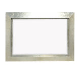 Benzara Contemporary Style Rectangular Wooden Frame Wall Mirror, Silver BM211054 Silver Solid wood, Mirror BM211054