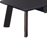 Benzara Contemporary Wooden Coffee Table with 1 Drawer and Metal Accents, Black BM211170 Black Solid Wood BM211170