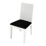 Benzara Wooden Dining Chair with Textured Details, Set of 2, Black and White BM211186 Black and White Solid Wood and Fabric BM211186