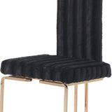 Benzara Leatherette Upholstered Dining Chair with Cantilever Base, Set of 2, Black BM211205 Black Solid Wood, Metal and Faux leather BM211205