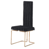 Leatherette Upholstered Dining Chair with Cantilever Base, Set of 2, Black