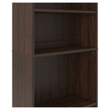 Benzara Transitional Wooden Bookcase with 5 Shelves, Espresso Brown BM213285 Brown Engineered Wood BM213285