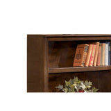 Benzara Traditional Style Wooden Bookcase with 4 Tier Shelf Setup, Brown BM213290 Brown Wood BM213290