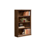 Traditional Style Wooden Bookcase with 4 Tier Shelf Setup, Brown