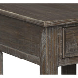 Benzara 1 Drawer Rustic Wooden End Table with Open Bottom Shelf, Brown BM213317 Brown Veneer, Solid Wood, Engineered Wood BM213317