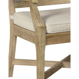 Benzara Wooden Armchair with Slatted Back and Fabric Seat, Set of 2, Beige BM213319 Beige Solid Wood, Fabric BM213319