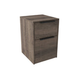 Benzara Two Tone Wooden File Cabinet with 2 File Drawers, Brown BM213335 Brown Engineered Wood BM213335