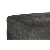Benzara Square Textured Fabric Upholstered Oversized Accent Ottoman, Dark Gray BM213371 Gray Solid Wood and Fabric BM213371