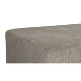 Benzara Square Textured Fabric Upholstered Oversized Accent Ottoman, Light Gray BM213372 Gray Solid Wood and Fabric BM213372