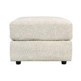 Benzara Rectangular Fabric Upholstered Oversized Accent Ottoman, Light Gray BM213381 Gray Solid Wood and Fabric BM213381