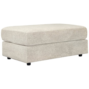 Benzara Rectangular Fabric Upholstered Oversized Accent Ottoman, Light Gray BM213381 Gray Solid Wood and Fabric BM213381