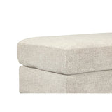 Benzara Rectangular Fabric Upholstered Oversized Accent Ottoman, Light Gray BM213381 Gray Solid Wood and Fabric BM213381